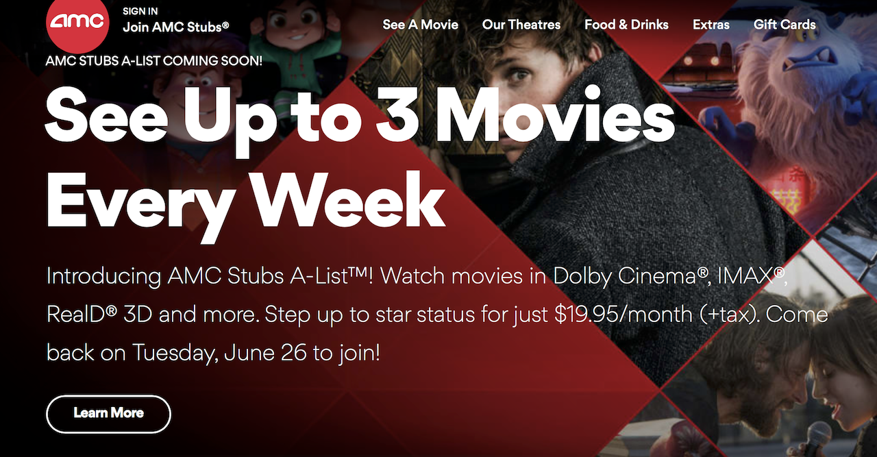 AMC Theaters Launches MoviePass Competitor